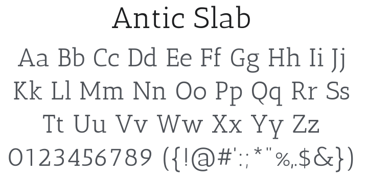 Antic Slab Font