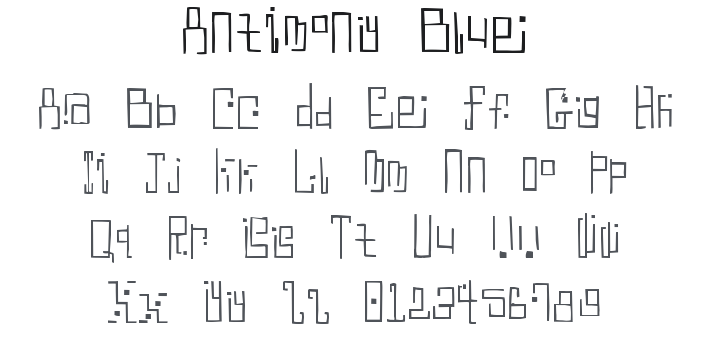 Antimony Blue Font