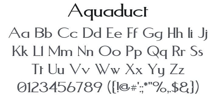 Aquaduct Font Family
