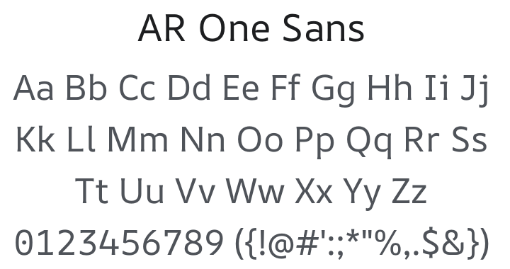 AR One Sans Font Family