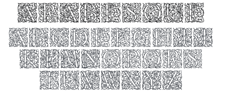 Arabesque Initialen Font