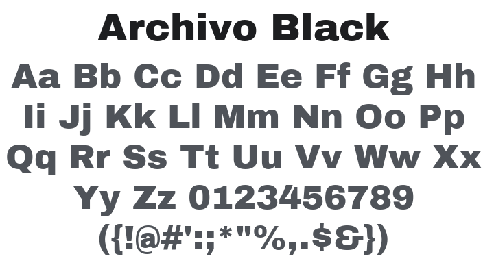Archivo Black Font