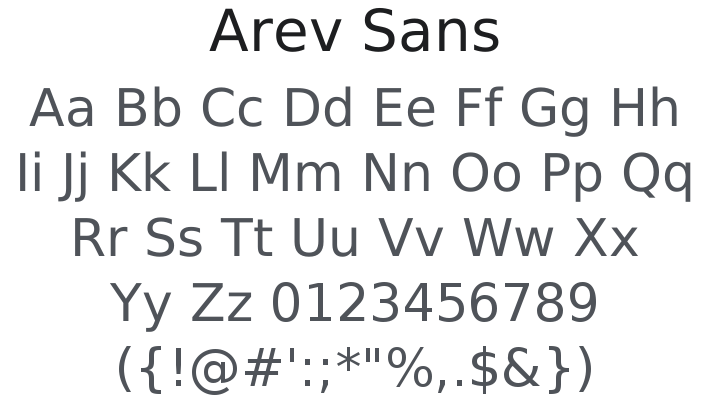 Arev Sans Font Family