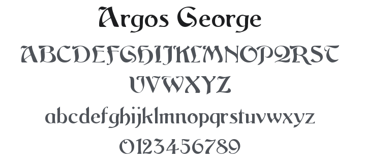 Argos George Font Family
