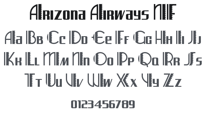 Arizona Airways NF Font