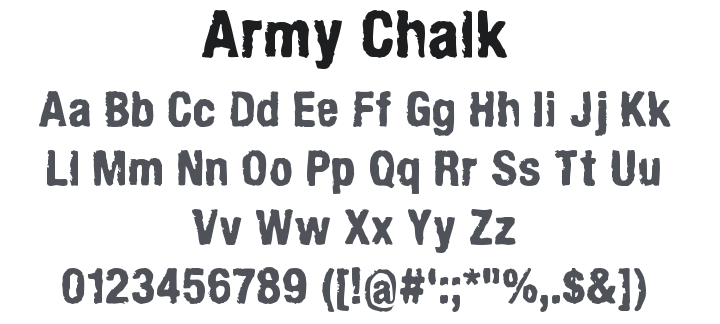 Army Chalk Font