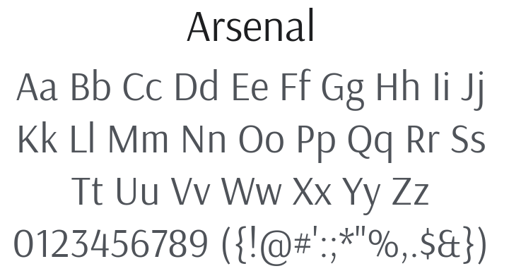 Arsenal Font Family