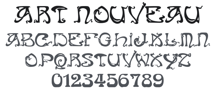 Art Nouveau Caps Font