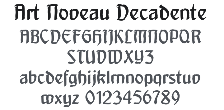 Art Noveau Decadente Font