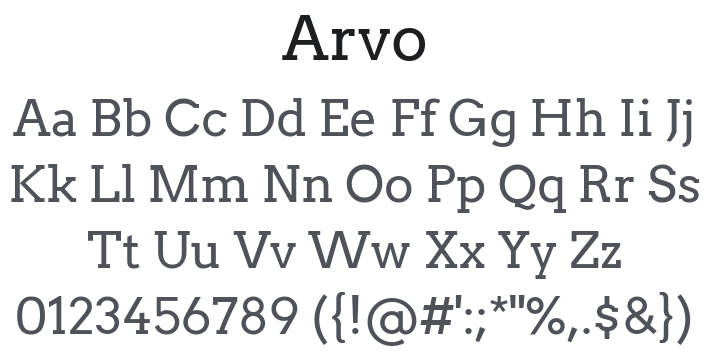 Arvo Font Family