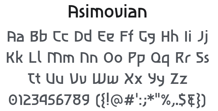 Asimovian Font