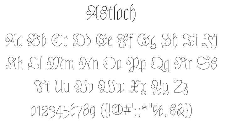 Astloch Font Family