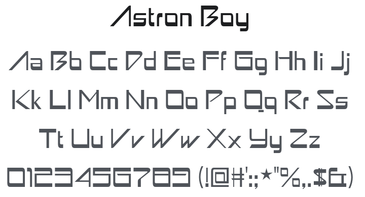 Astron Boy Font Family