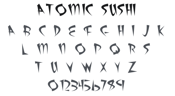 Atomic Sushi Font