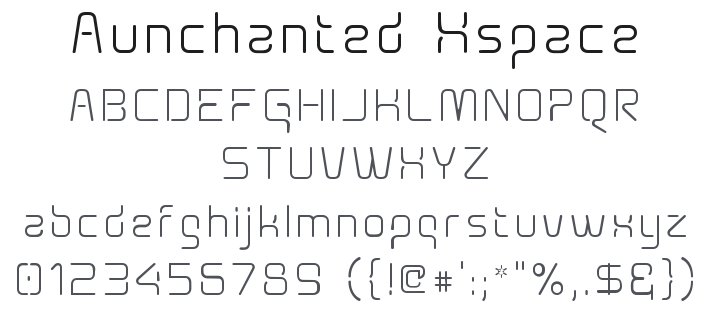 Aunchanted Xspace Font Family