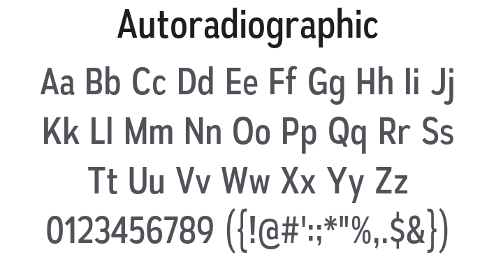 Autoradiographic Font Family
