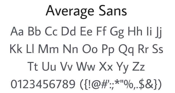 Average Sans Font