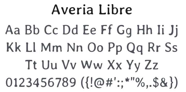 Averia Libre Font Family