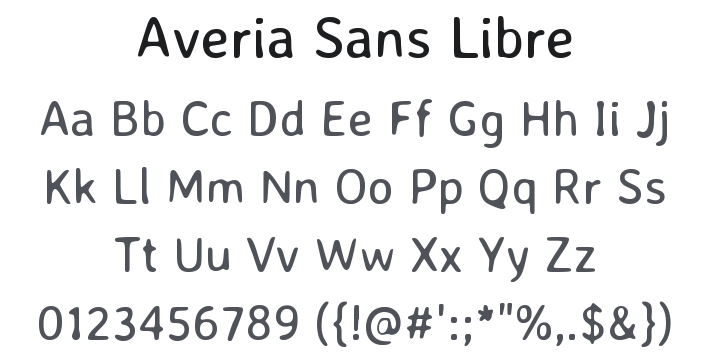 Averia Sans Libre Font Family