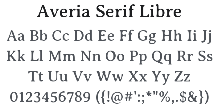 Averia Serif Libre Font Family