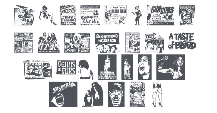 B Movie Dings Font
