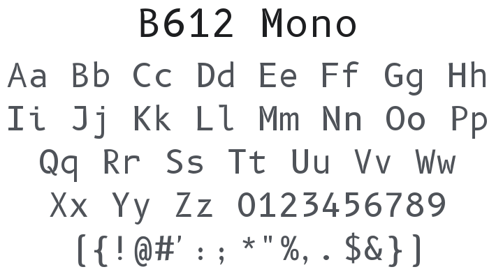 B612 Mono Font Family