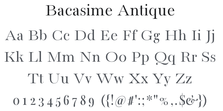 Bacasime Antique Font