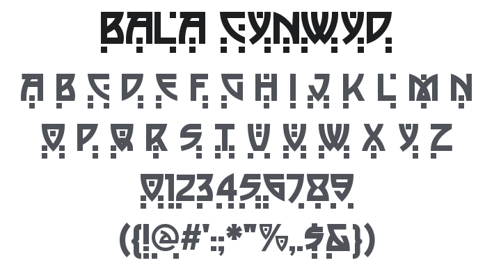 Bala Cynwyd Font