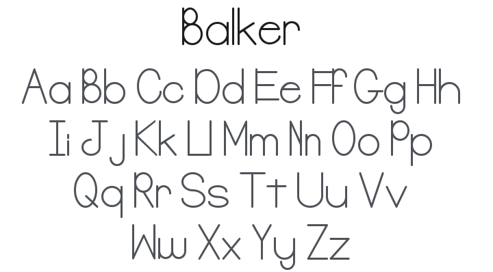 Balker Font