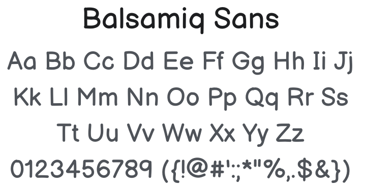 Balsamiq Sans Font Family