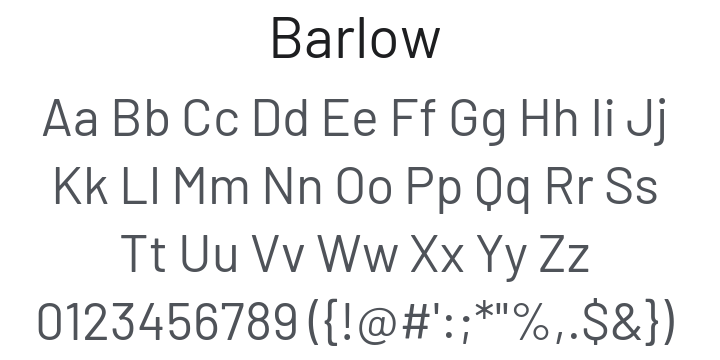Barlow Font Family