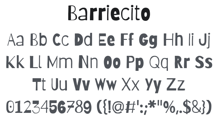 Barriecito Font