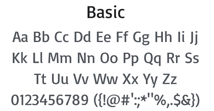 Basic Font