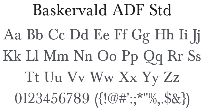 Baskervald ADF Std Font Family