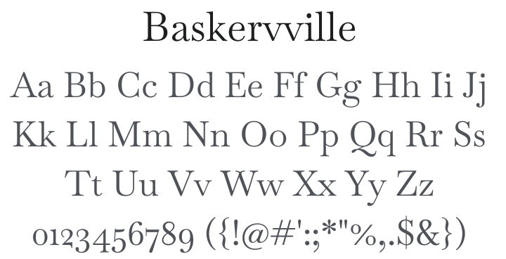 Baskervville Font Family