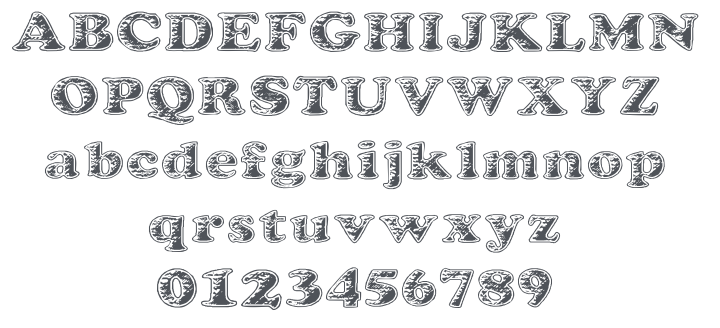 Battered Cooper Font