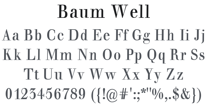 Baum Well Font