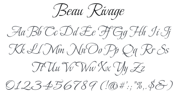 Beau Rivage Font