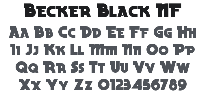 Becker Black NF Font