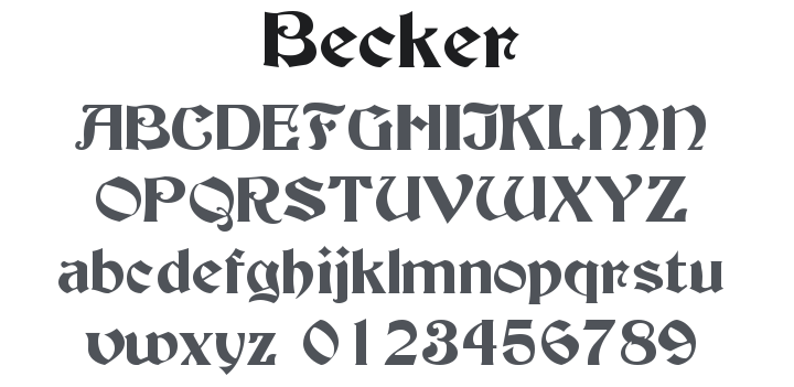 Becker Font Family