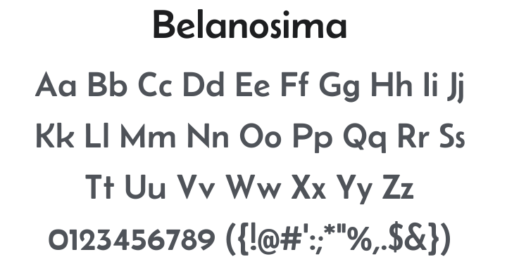Belanosima Font Family