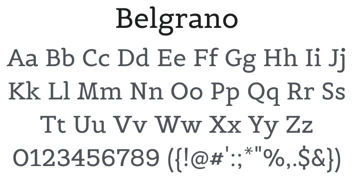 Belgrano Font