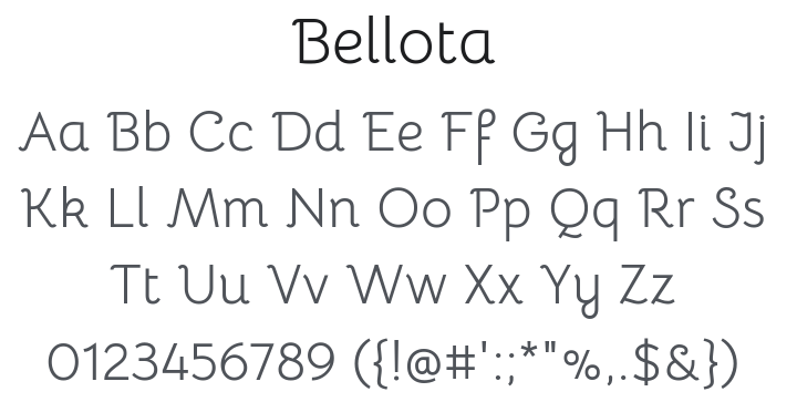 Bellota Font Family