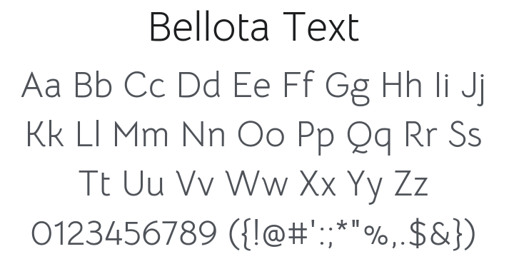 Bellota Text Font Family