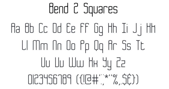 Bend 2 Squares Font Family