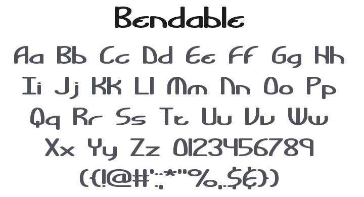 Bendable Font