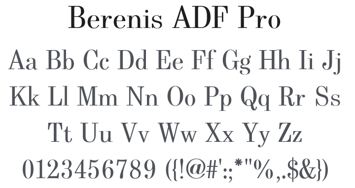 Berenis ADF Pro Font Family