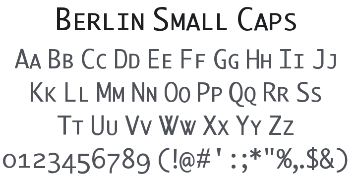 Berlin Small Caps Font