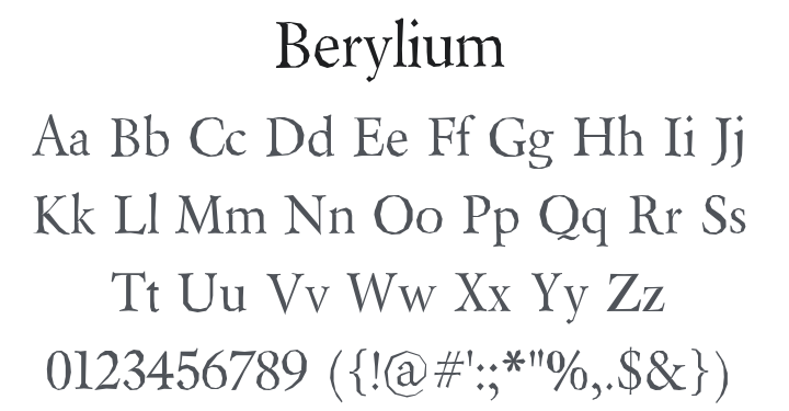 Berylium Font Family
