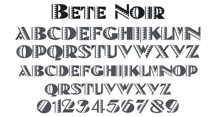 Bete Noir A Font